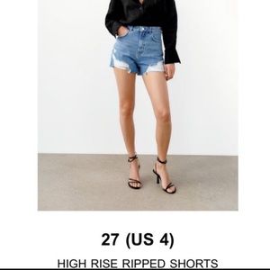 ZARA high rise women’s jean shorts